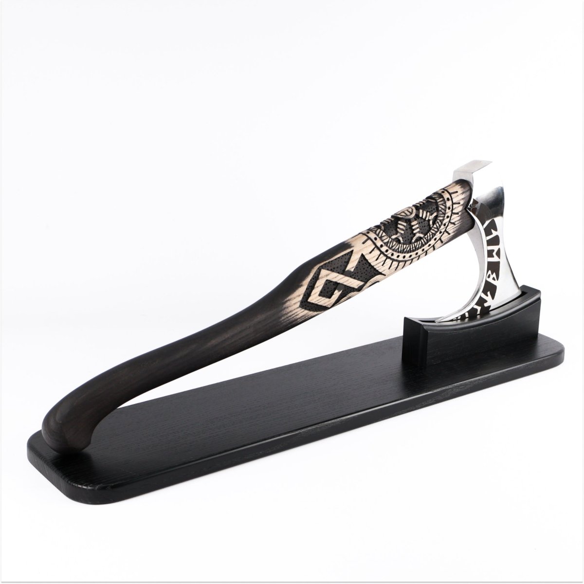 Black Viking axe holder "Baldur" for medium and big axe from AncientSmithy