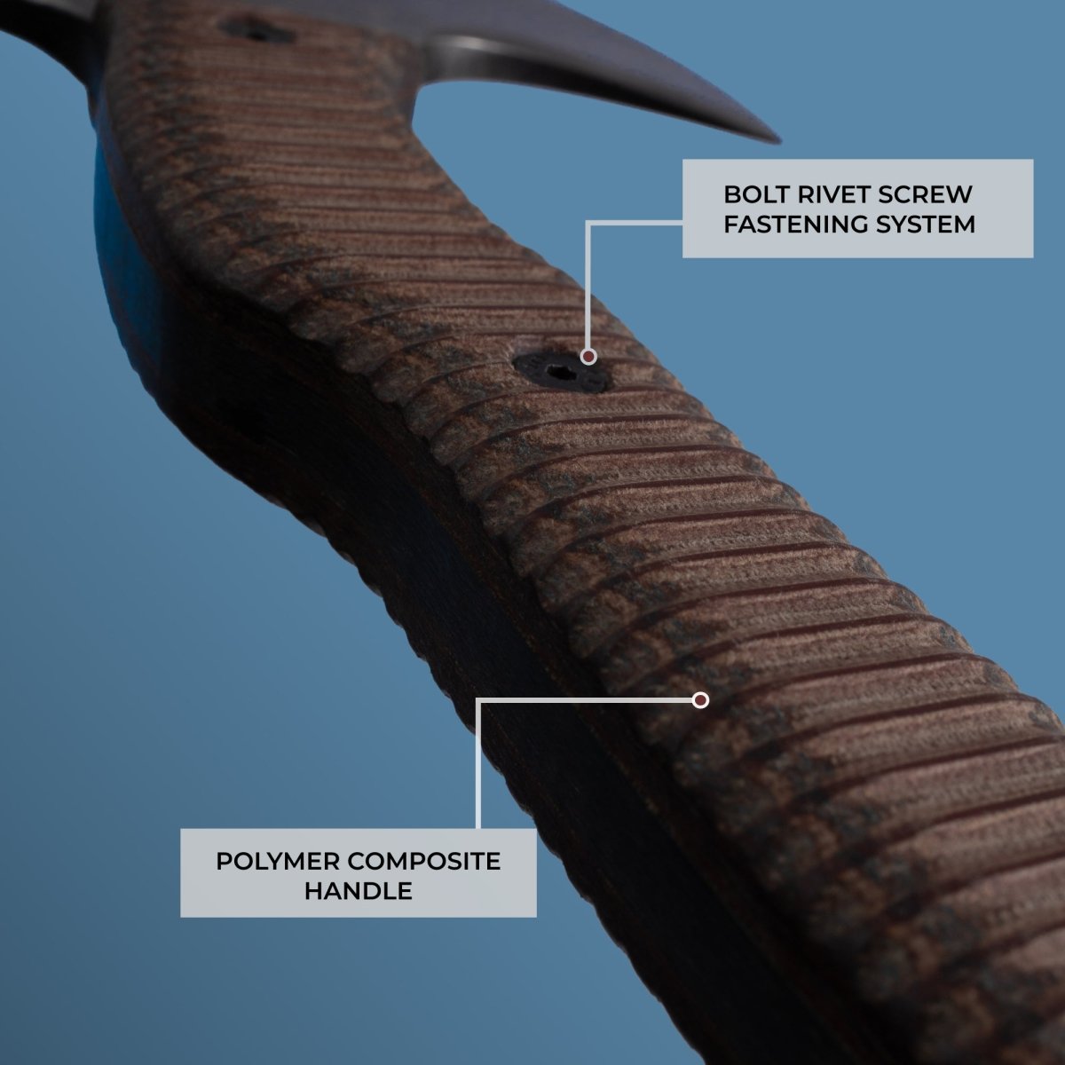 Combat tomahawk "Barong" with polymer composite handle from AncientSmithy