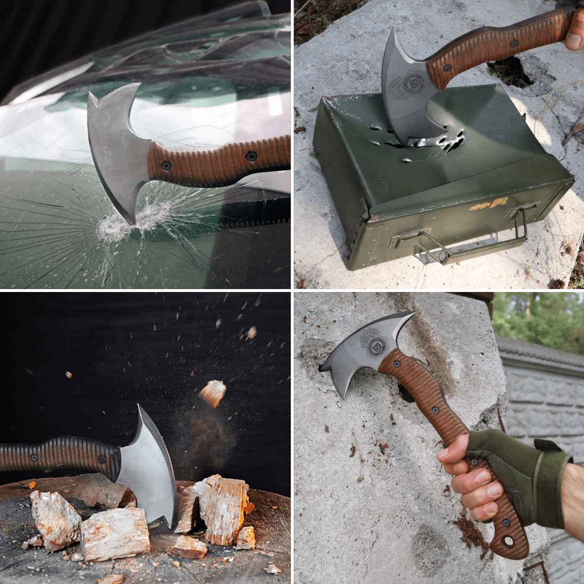 Combat tomahawk "Barong" with polymer composite handle from AncientSmithy