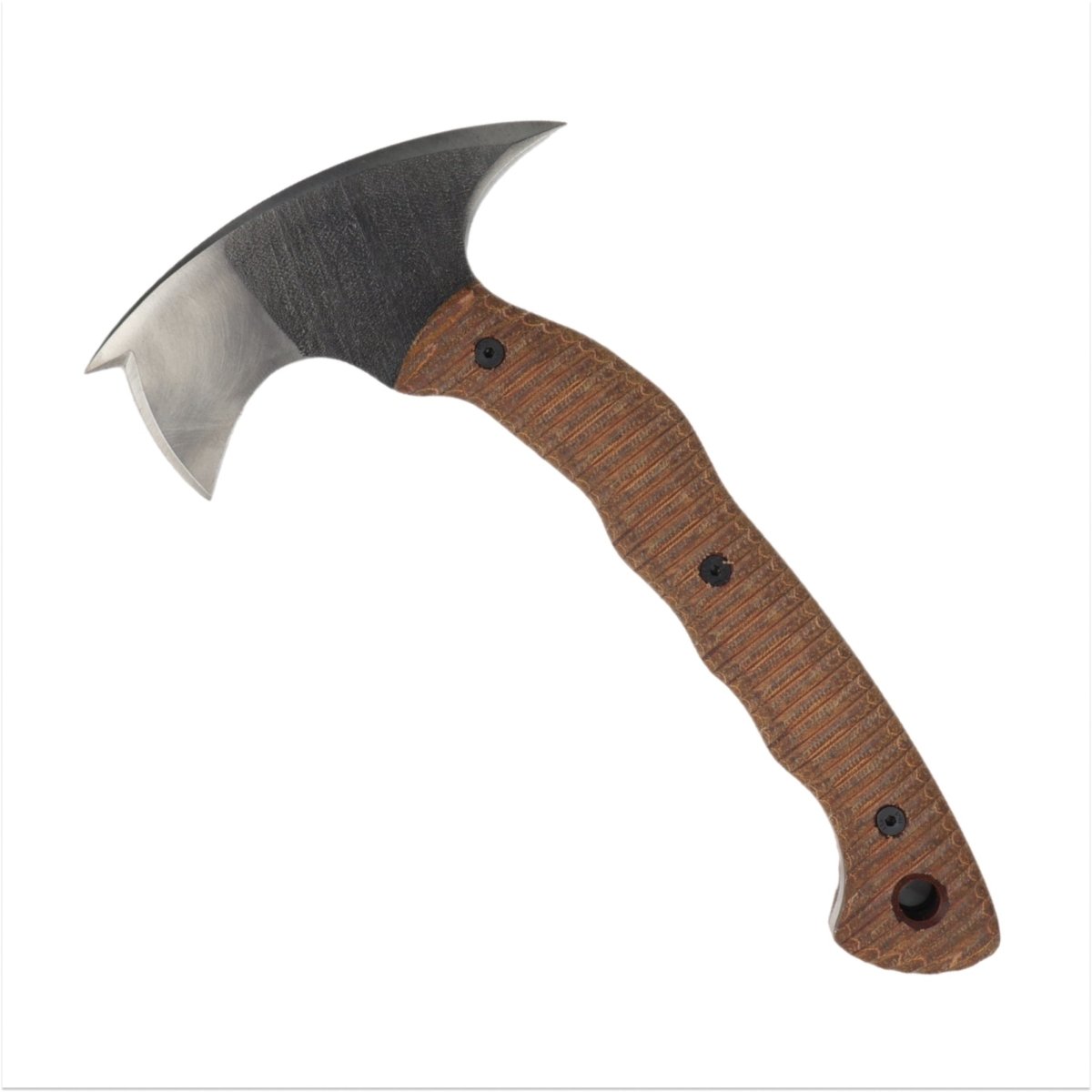 Compact tactical tomahawk with polymer composite handle from AncientSmithy