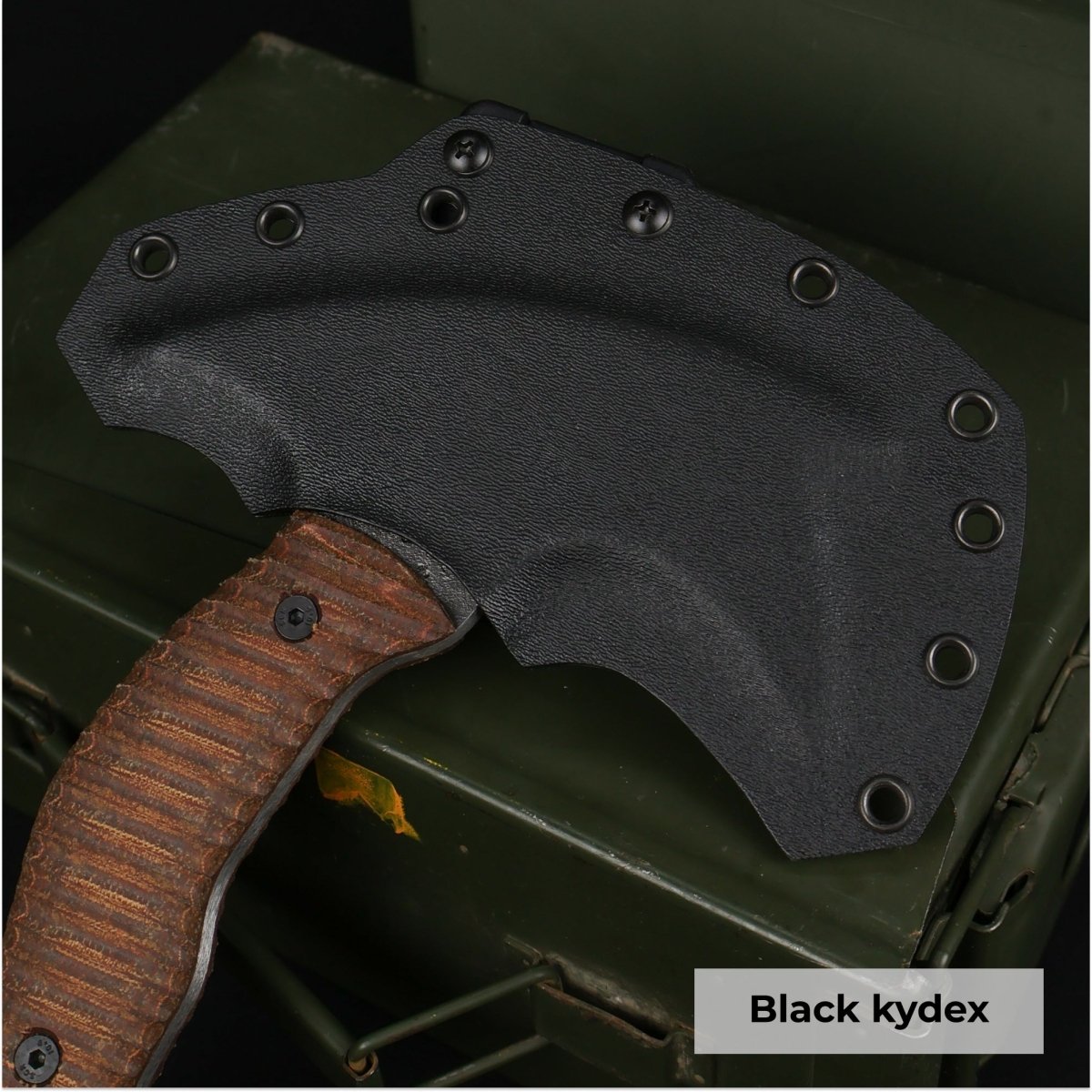 Compact tactical tomahawk with polymer composite handle from AncientSmithy