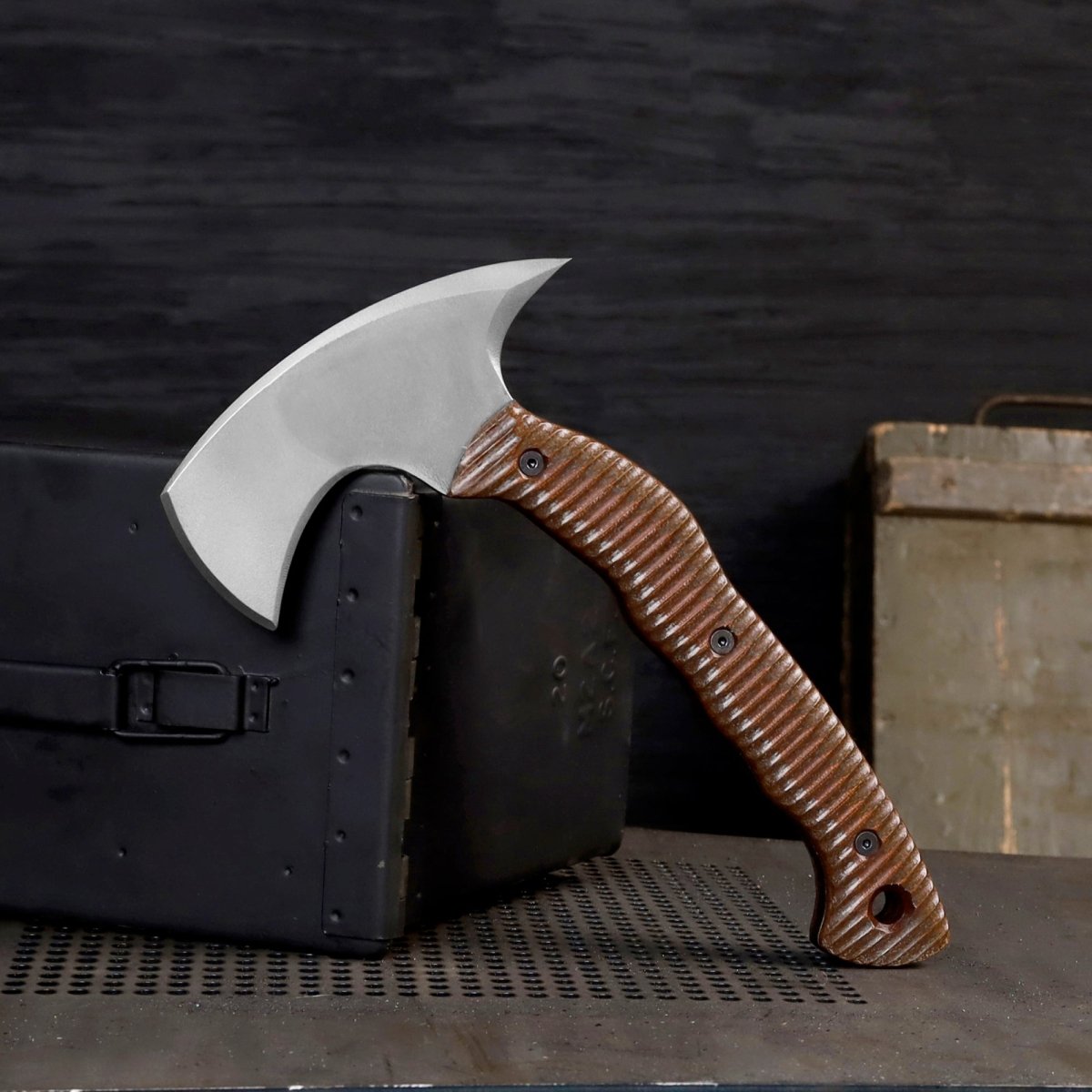 Compact tomahawk "Balor" with polymer composite handle from AncientSmithy