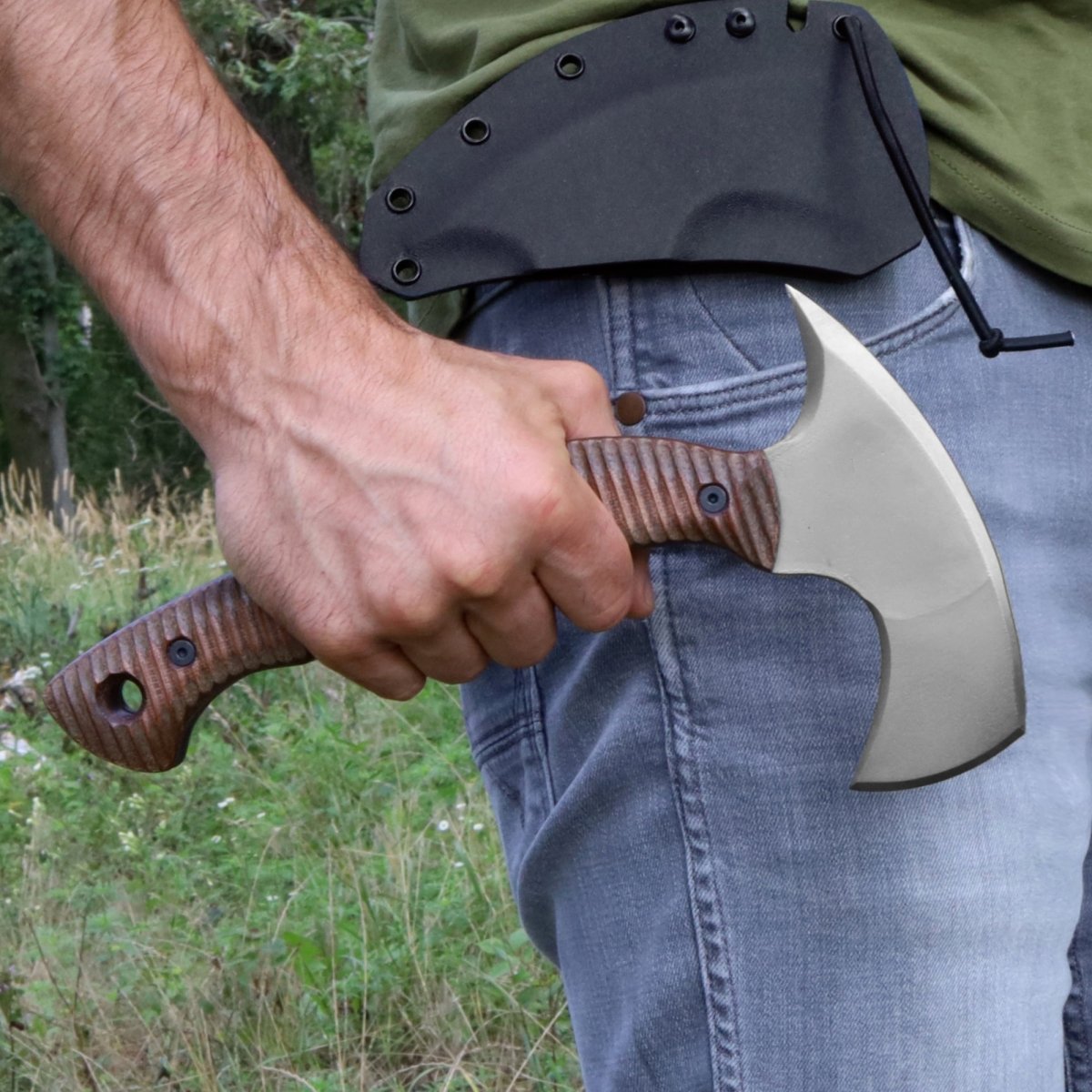 Compact tomahawk "Balor" with polymer composite handle from AncientSmithy