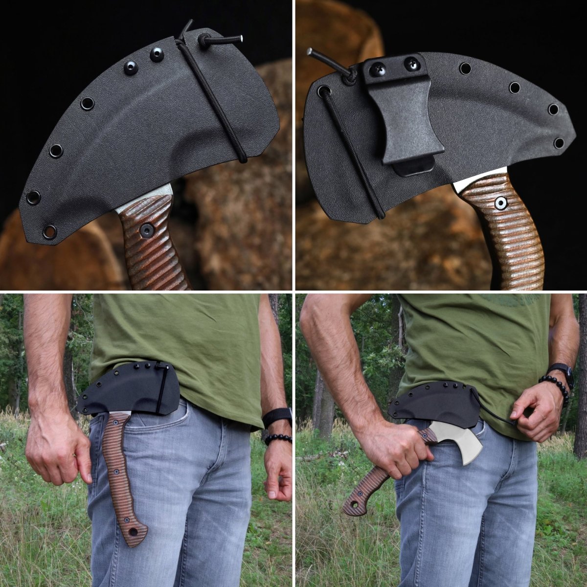 Compact tomahawk "Balor" with polymer composite handle from AncientSmithy