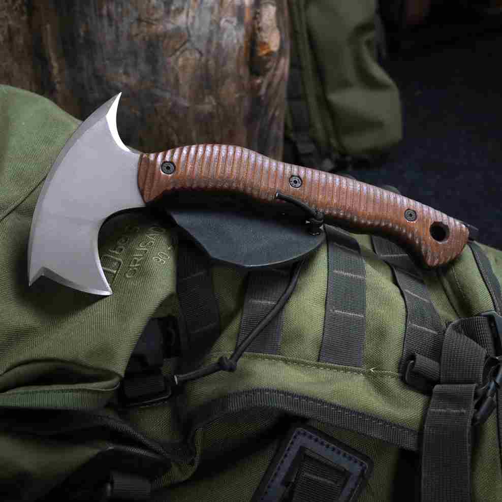 Compact tomahawk "Mingan" with polymer composite handle from AncientSmithy