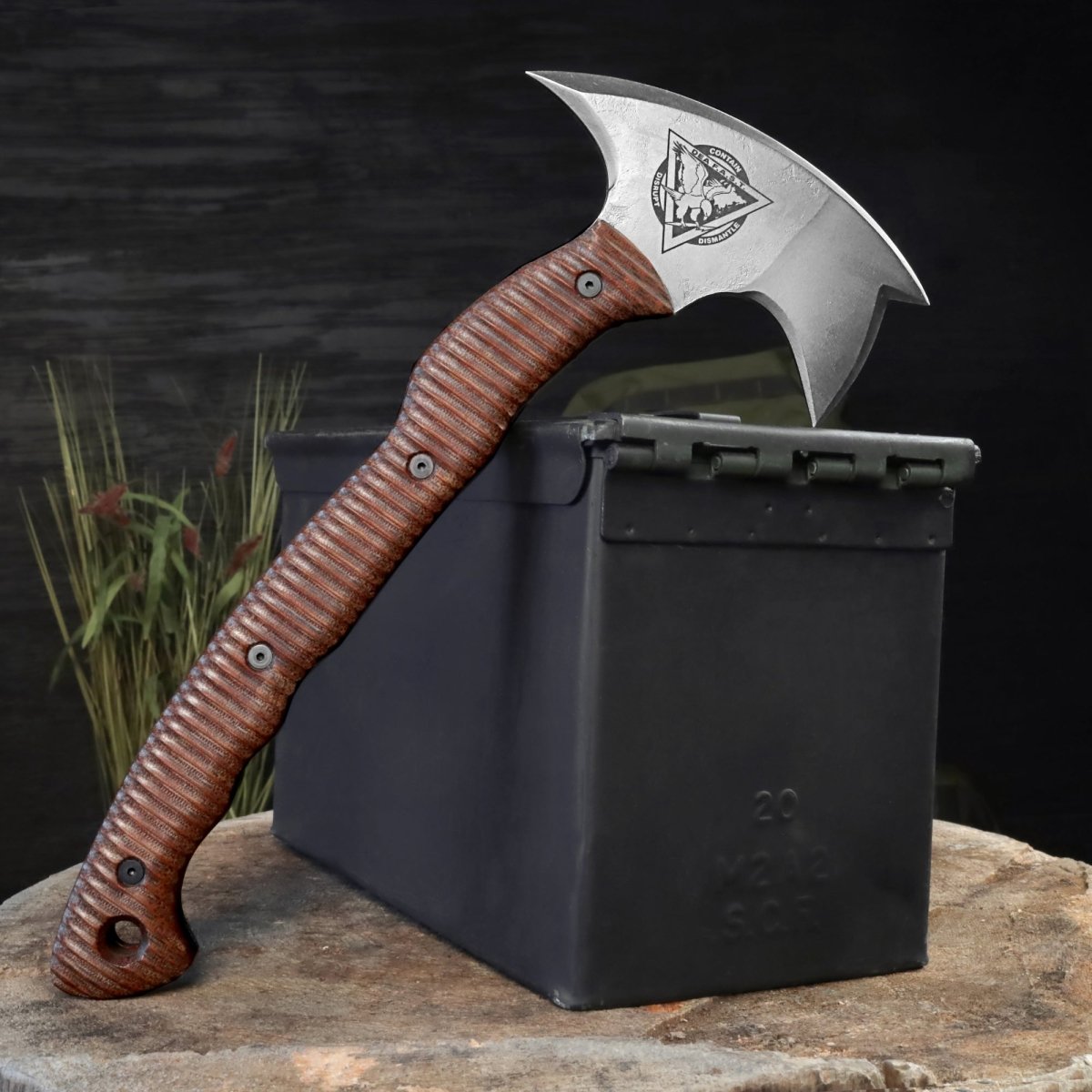 Engraved Tomahawk with Composite Handle from AncientSmithy