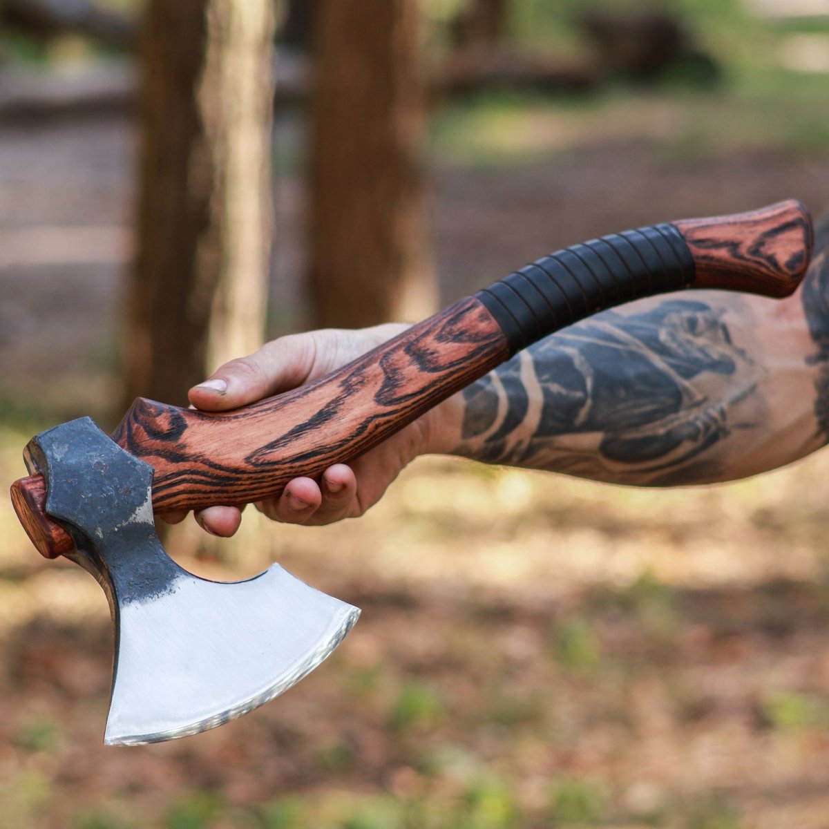 Functional axe "Idun" with leather sheath from AncientSmithy