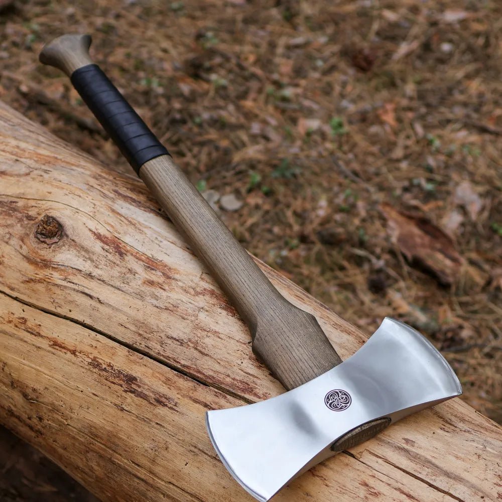 Functional double bit axe "Vargstal" from AncientSmithy