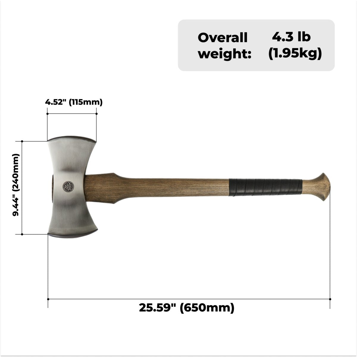 Functional double bit axe "Vargstal" from AncientSmithy