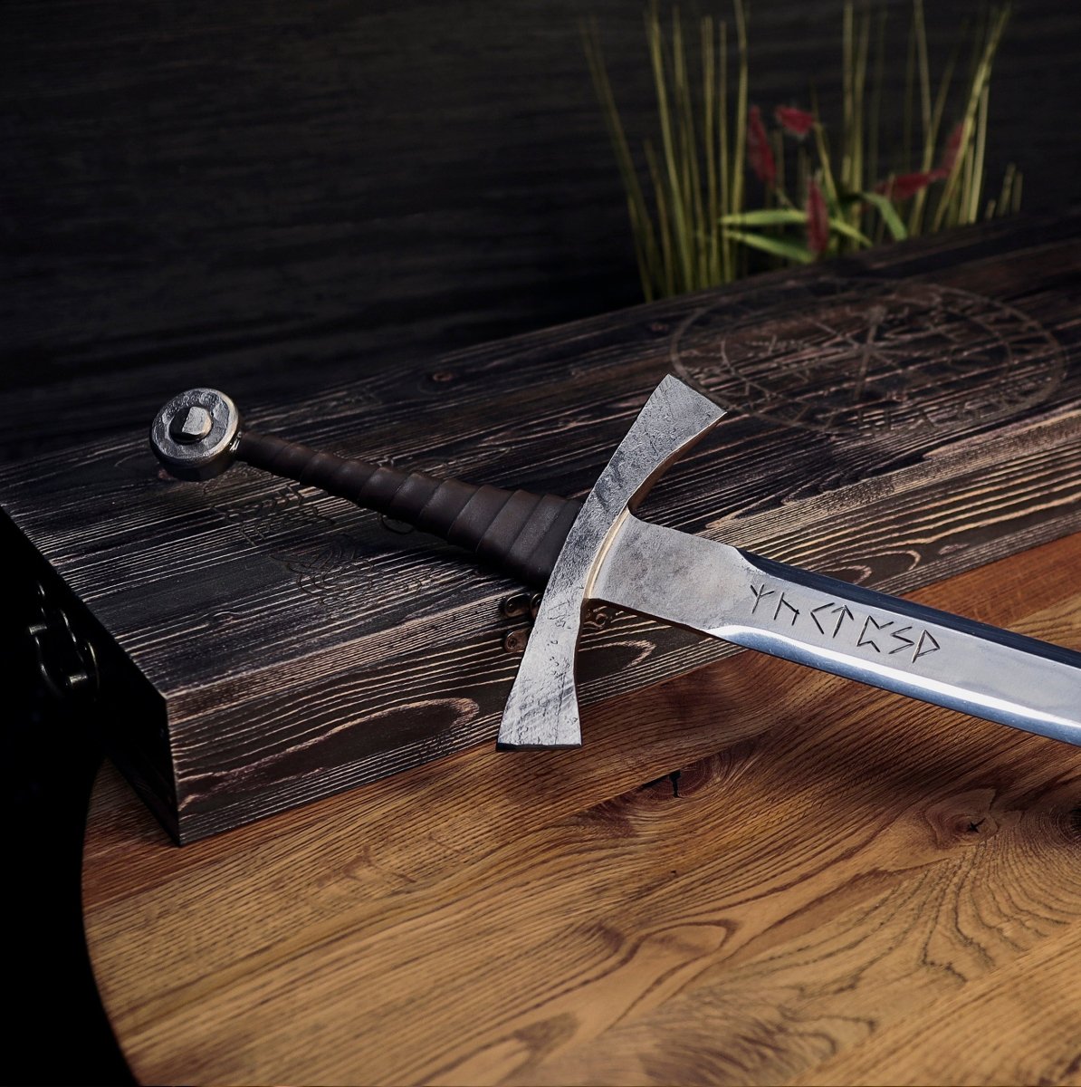 Geralt Witcher steel sword "Wolf's Fury" from AncientSmithy