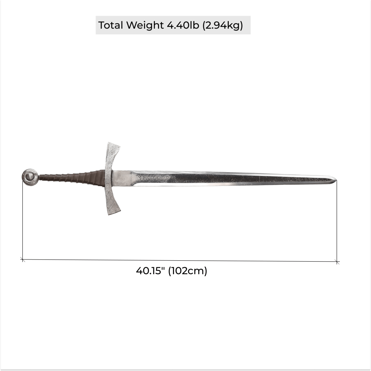 Geralt Witcher steel sword "Wolf's Fury" from AncientSmithy