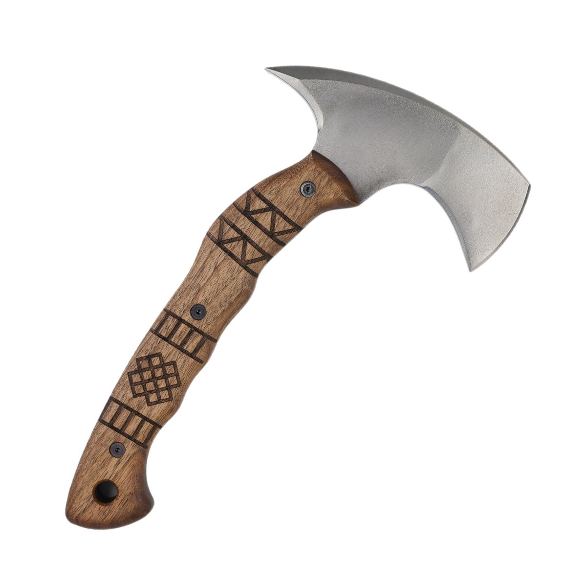 Hand crafted tomahawk "Tahkala" with tribal engraving from AncientSmithy