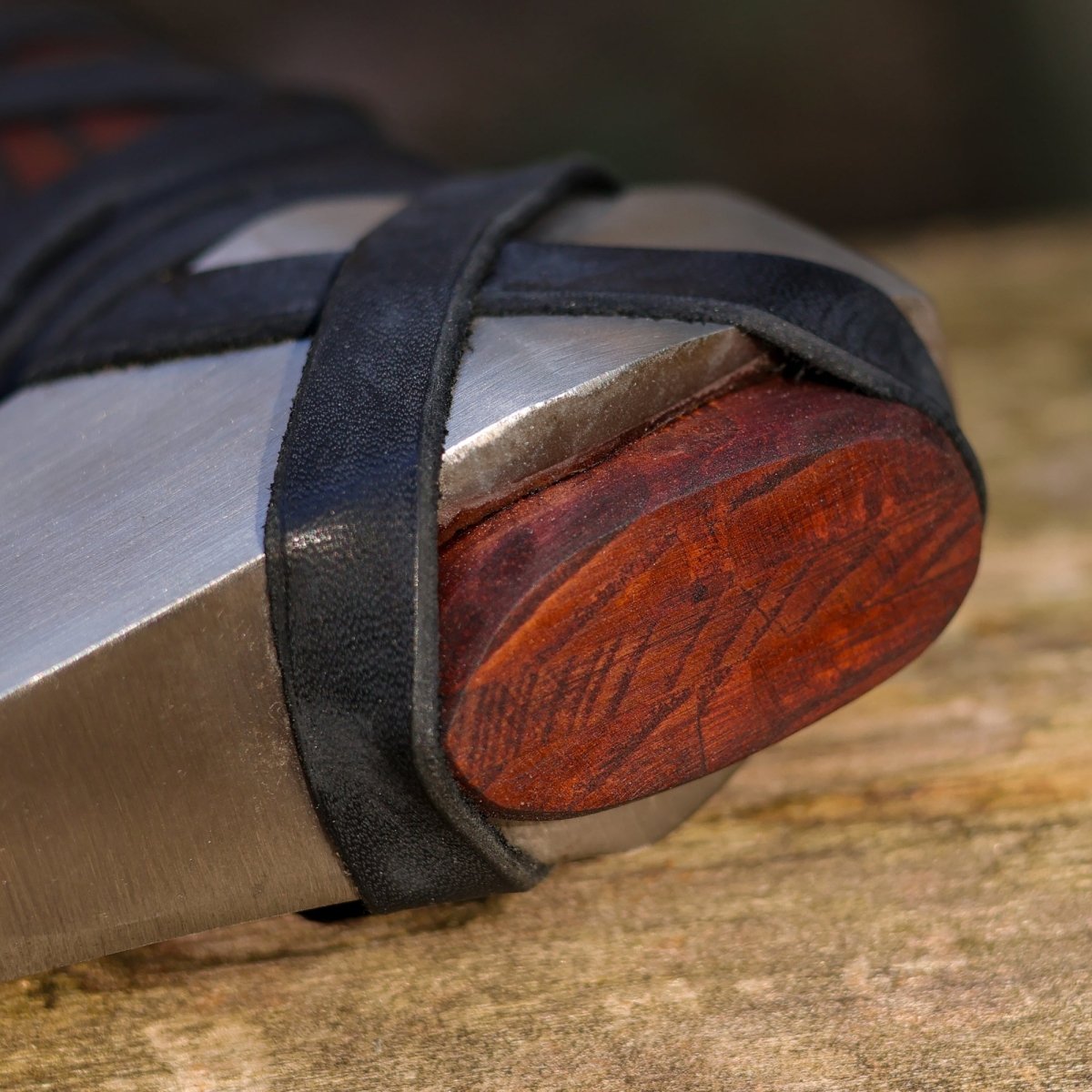 Hand forged axe "Forseti" with forest engraving from AncientSmithy