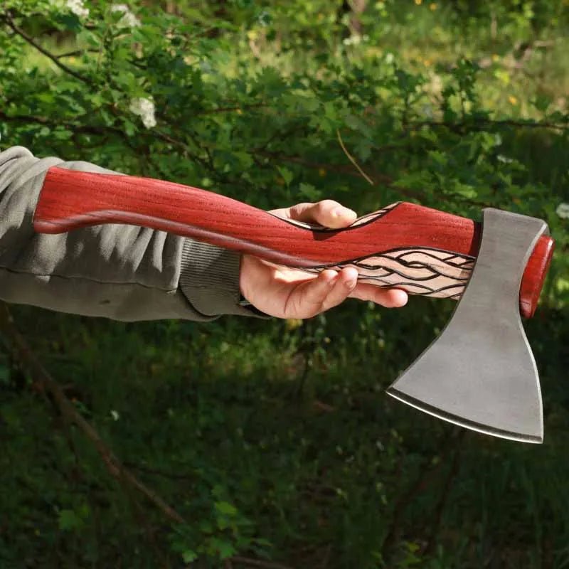 Hand forged axe “Sterk Vidar” with leather cover from AncientSmithy