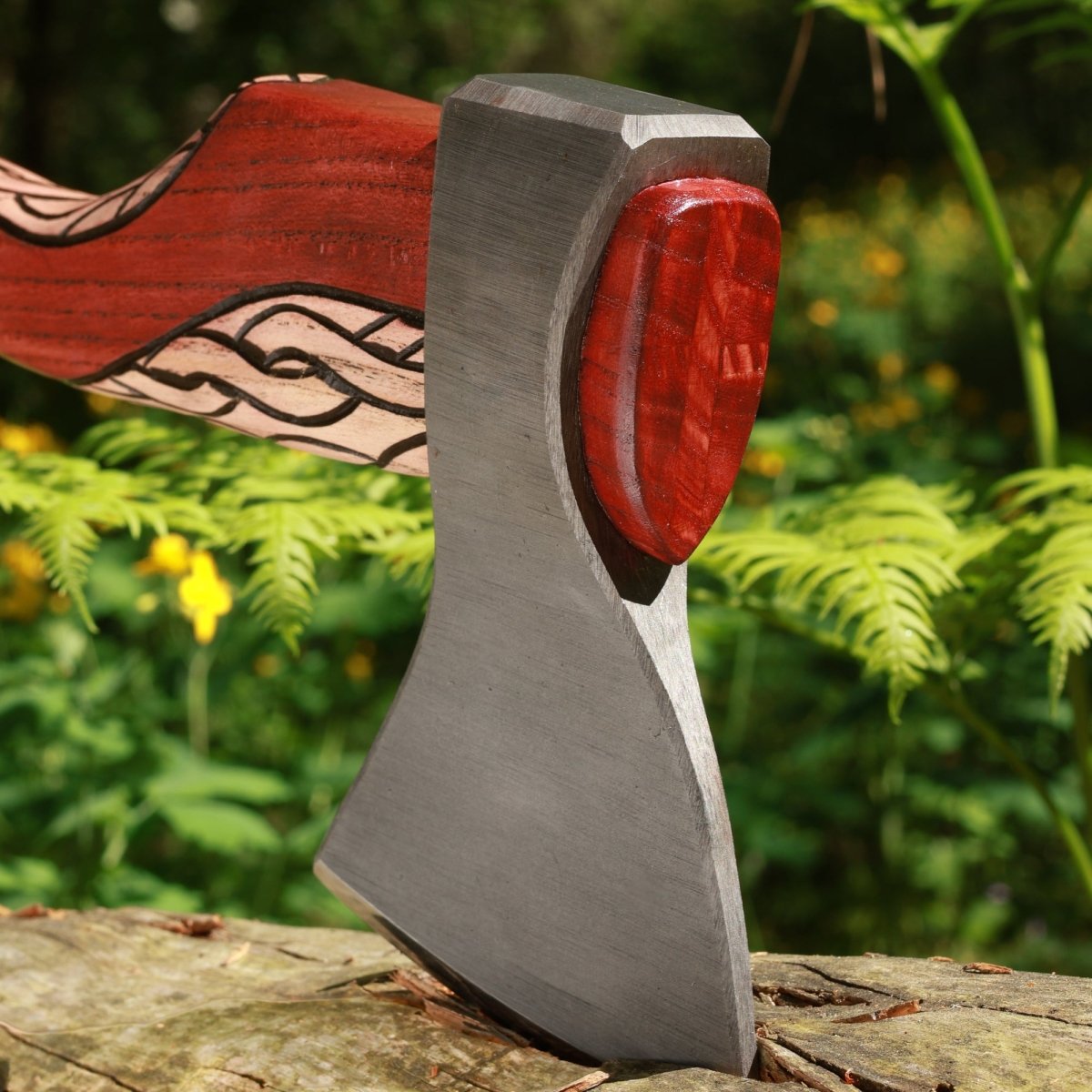 Hand forged axe “Sterk Vidar” with leather cover from AncientSmithy