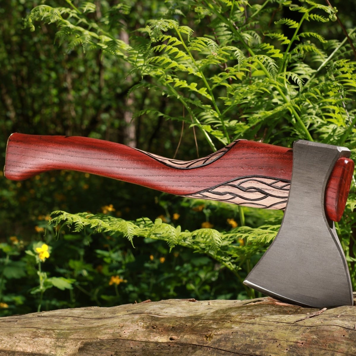 Hand forged axe “Sterk Vidar” with leather cover from AncientSmithy