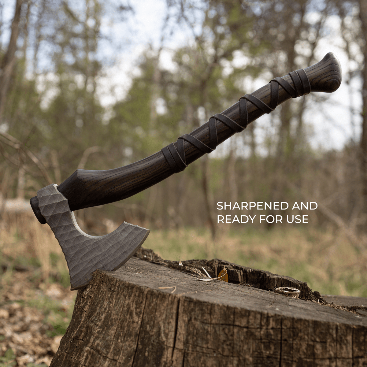 Hand forged axe “Sterk Vorley” with leather cover from AncientSmithy
