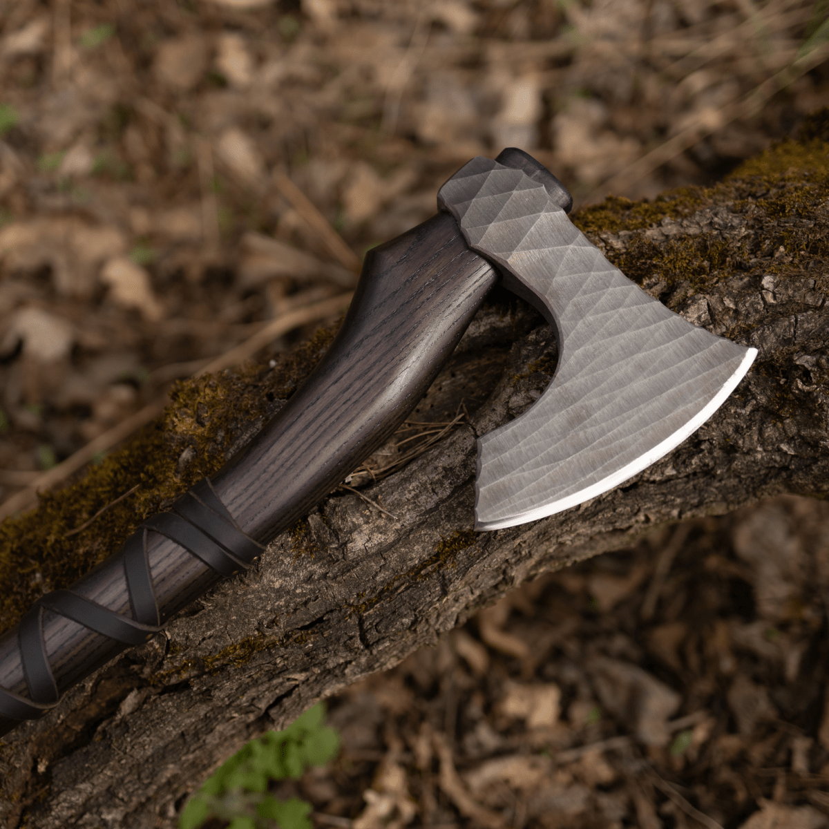 Hand forged axe “Sterk Vorley” with leather cover from AncientSmithy