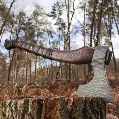 Hand forged axe “Sterk Vorley” with leather cover from AncientSmithy