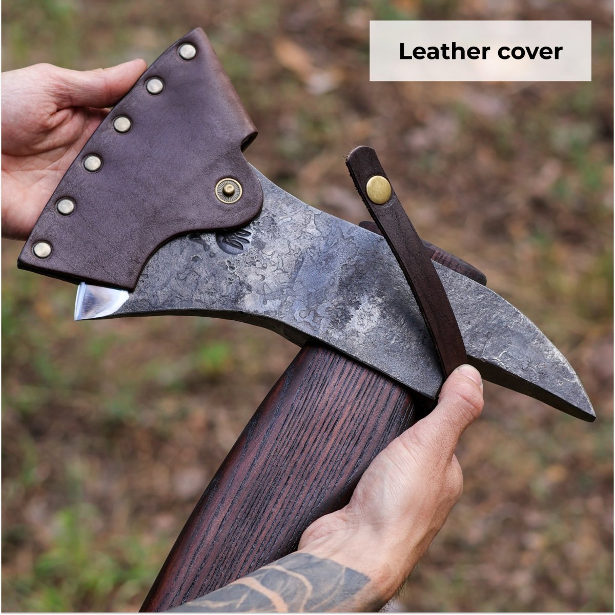 Hand forged Fireman's Axe "American superhero" with leather case from AncientSmithy