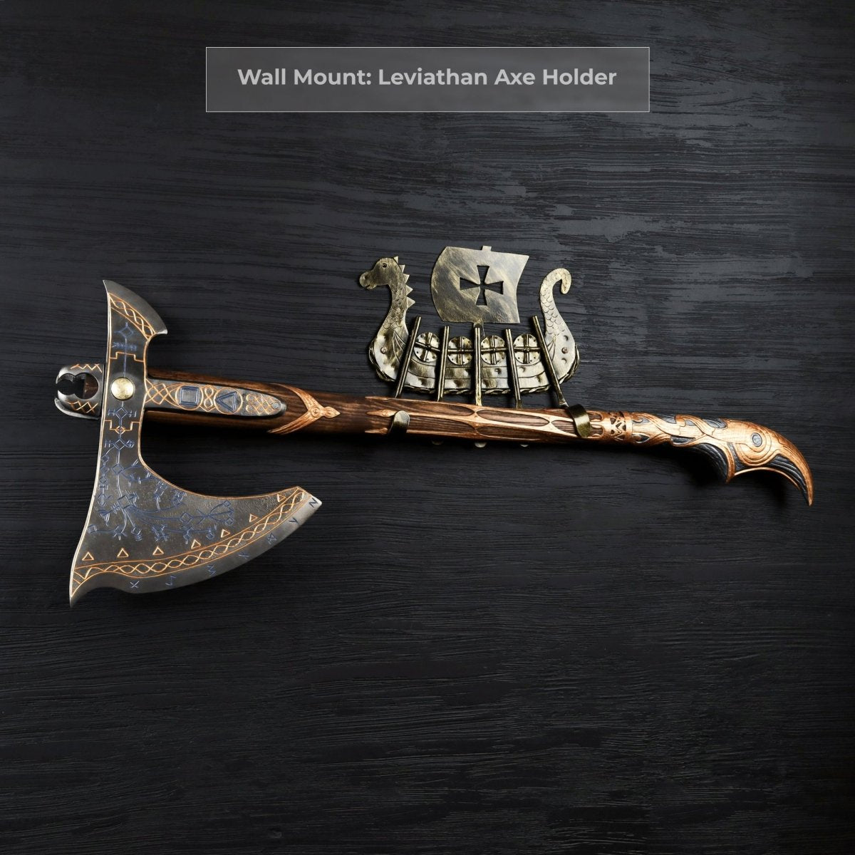 Hand - forged Gold Leviathan axe from AncientSmithy