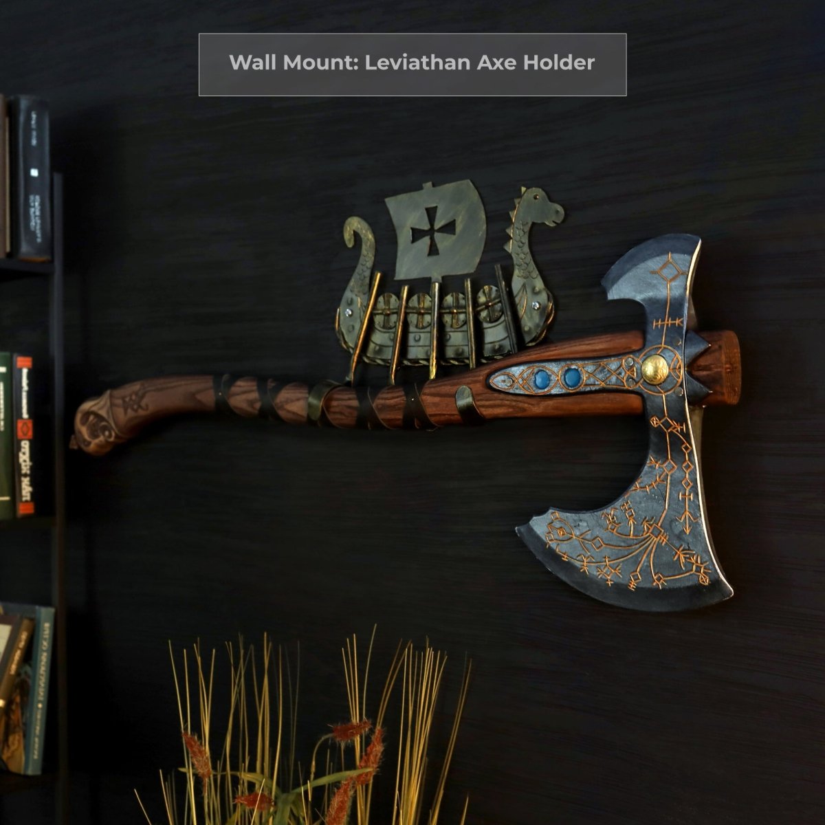 Hand - forged Leviathan axe with leather wrap from AncientSmithy