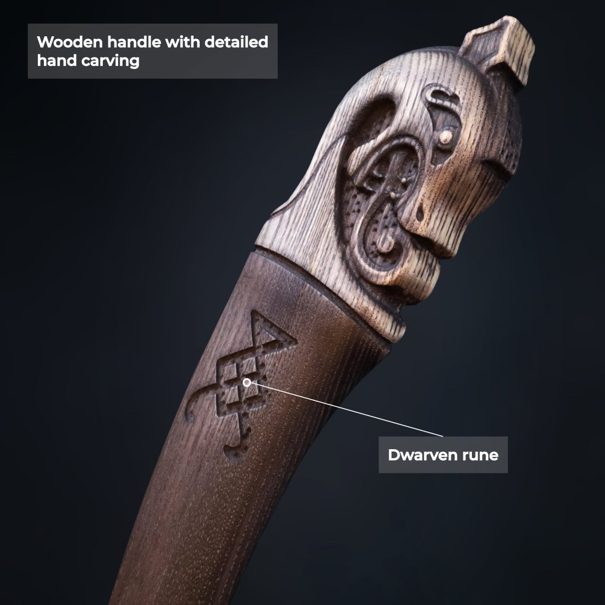 Hand - forged Leviathan axe with leather wrap from AncientSmithy