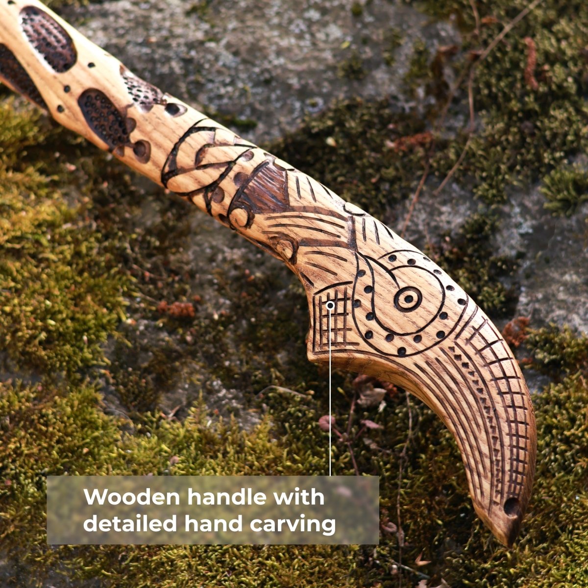 Hand-forged Real Leviathan axe with hardened blade from AncientSmithy