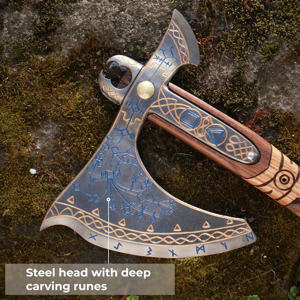 Hand-forged Real Leviathan axe with hardened blade from AncientSmithy