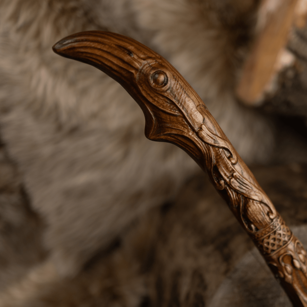 Handcrafted Leviathan axe with glow in the dark runes from AncientSmithy