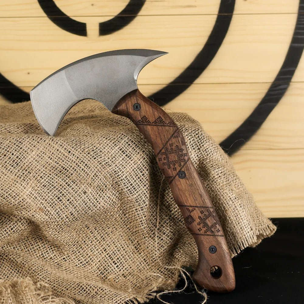 Handmade tomahawk "Simargl" with Slavic engraving from AncientSmithy