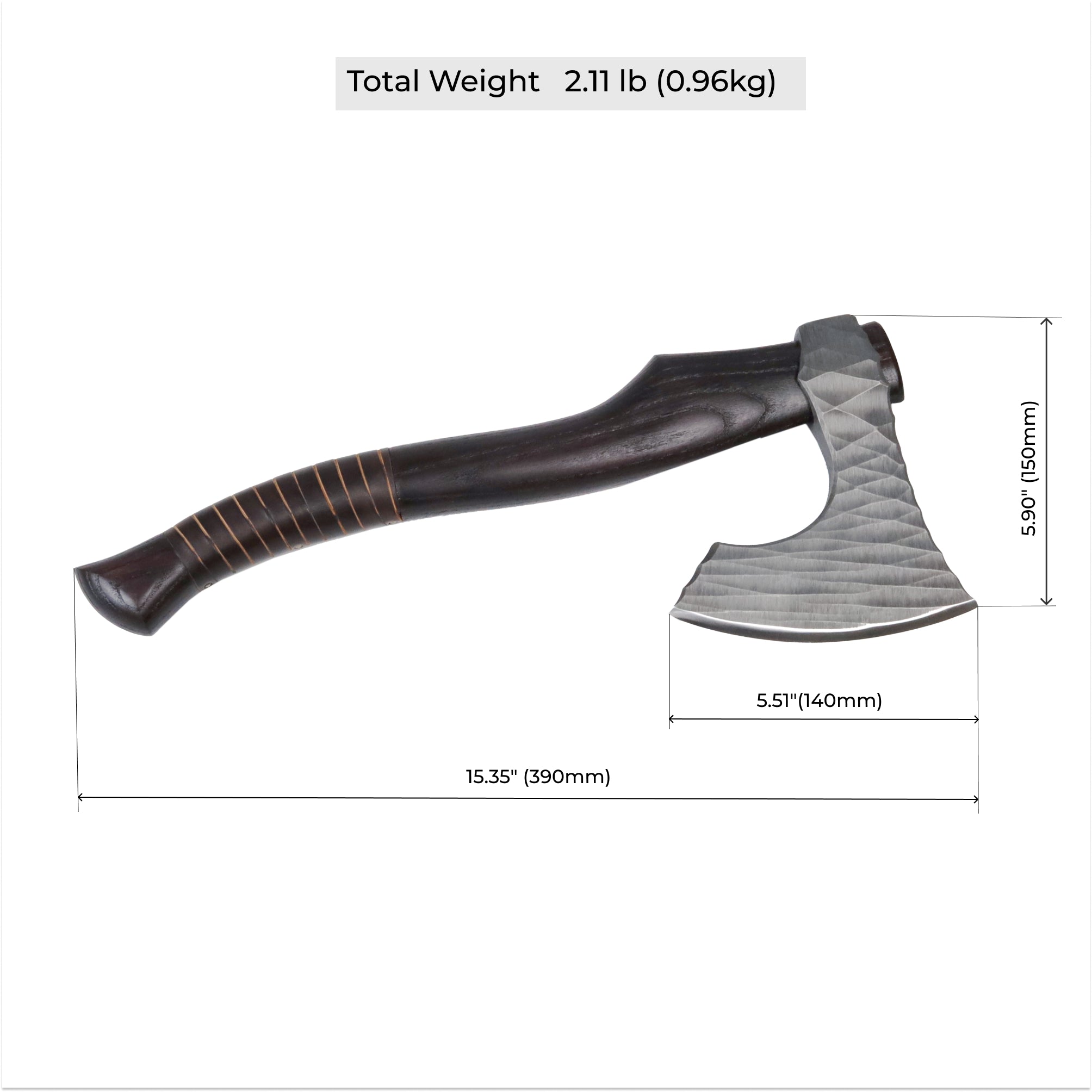 Set Viking axe "Vargoks" with Wooden box included