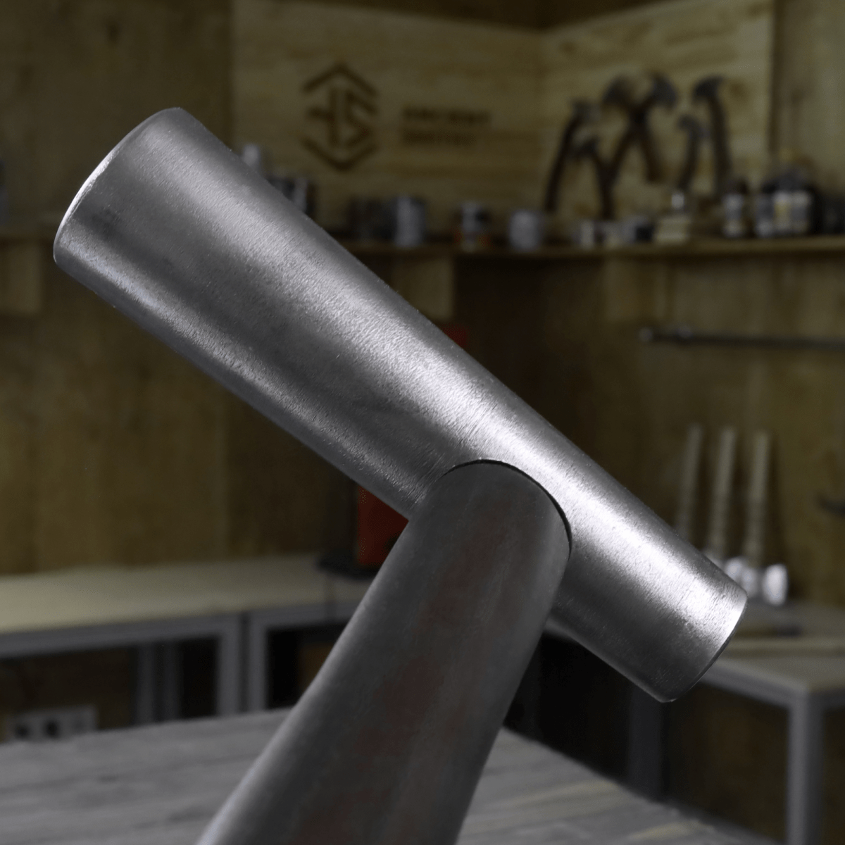 Japanese blacksmith double headed round hammer 2.4 lbs from AncientSmithy