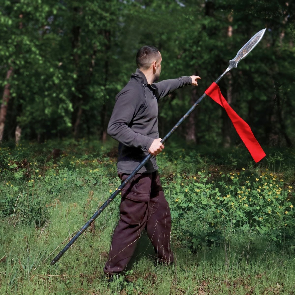Kratos Draupnir Spear with steel handle Ragnarok version from AncientSmithy