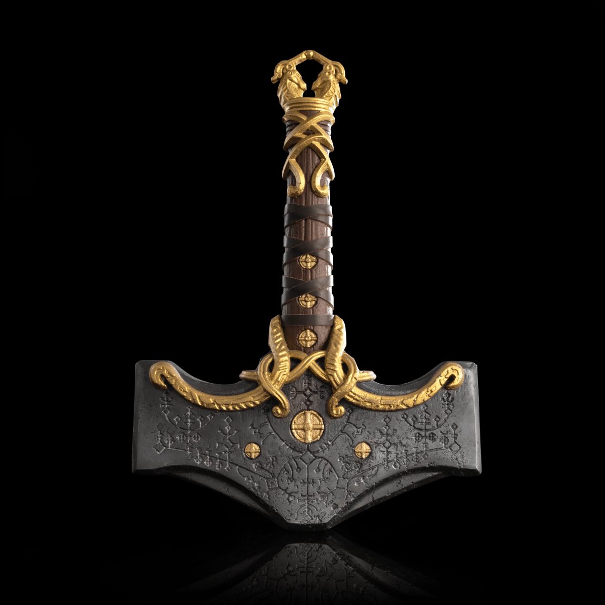 Mjolnir hammer steel version 26.45lb Glow-in-the-Dark Runes from AncientSmithy