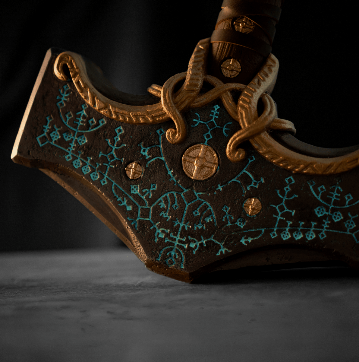 Mjolnir hammer steel version 26.45lb Glow-in-the-Dark Runes from AncientSmithy