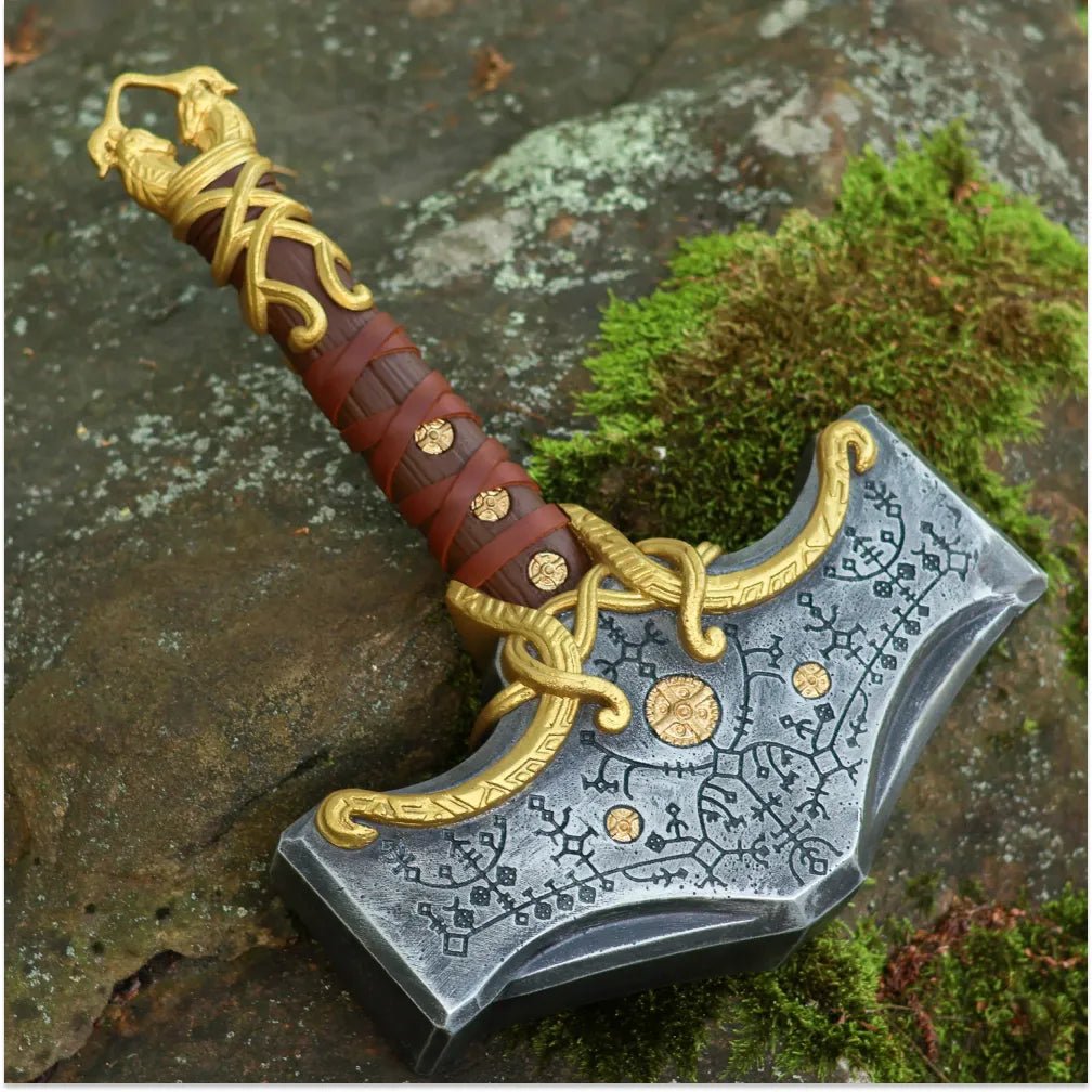 Mjolnir hammer with Luminescent runes from AncientSmithy