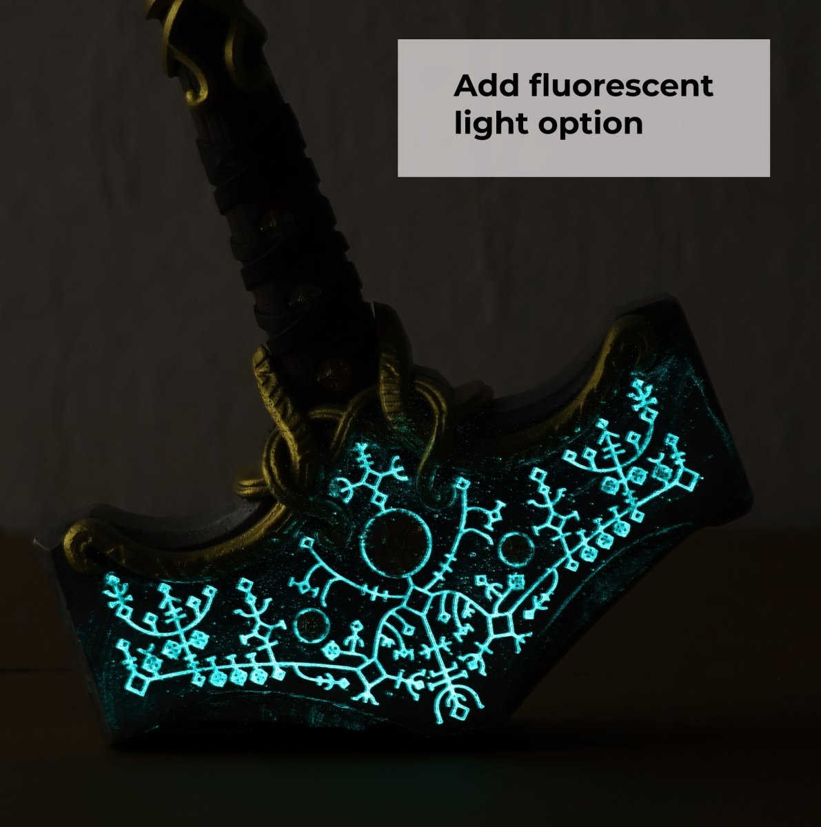 Mjolnir hammer with Luminescent runes from AncientSmithy