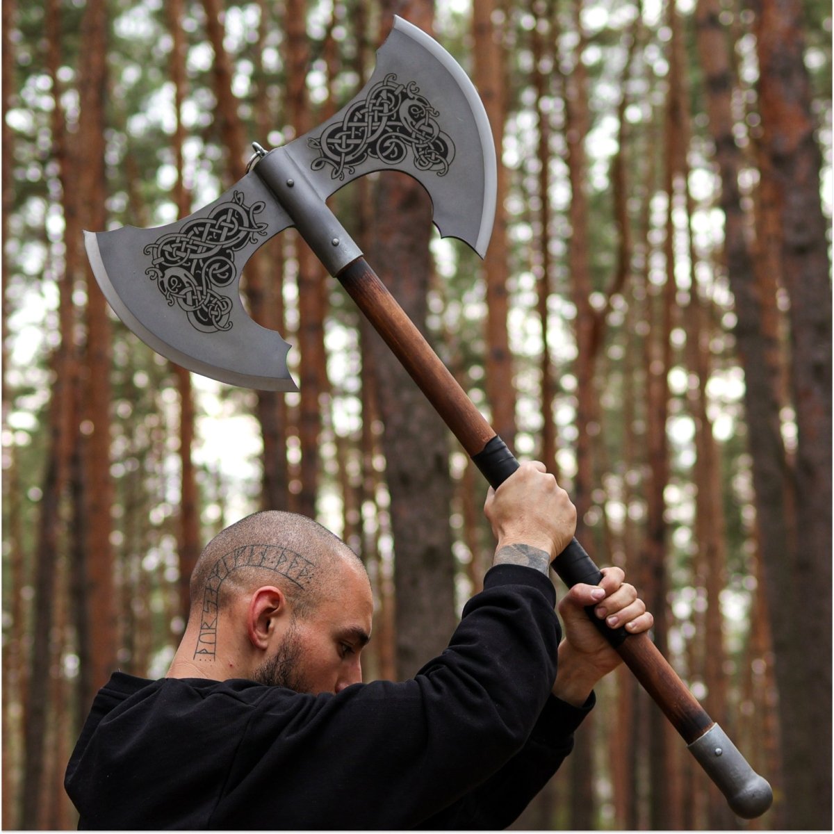 Norse Double - Edged Axe "Jotungard" (Decorative version) from AncientSmithy