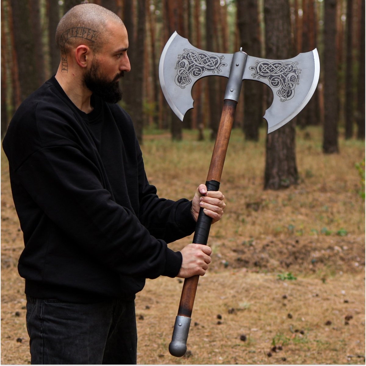 Norse Double - Edged Axe "Jotungard" (Decorative version) from AncientSmithy