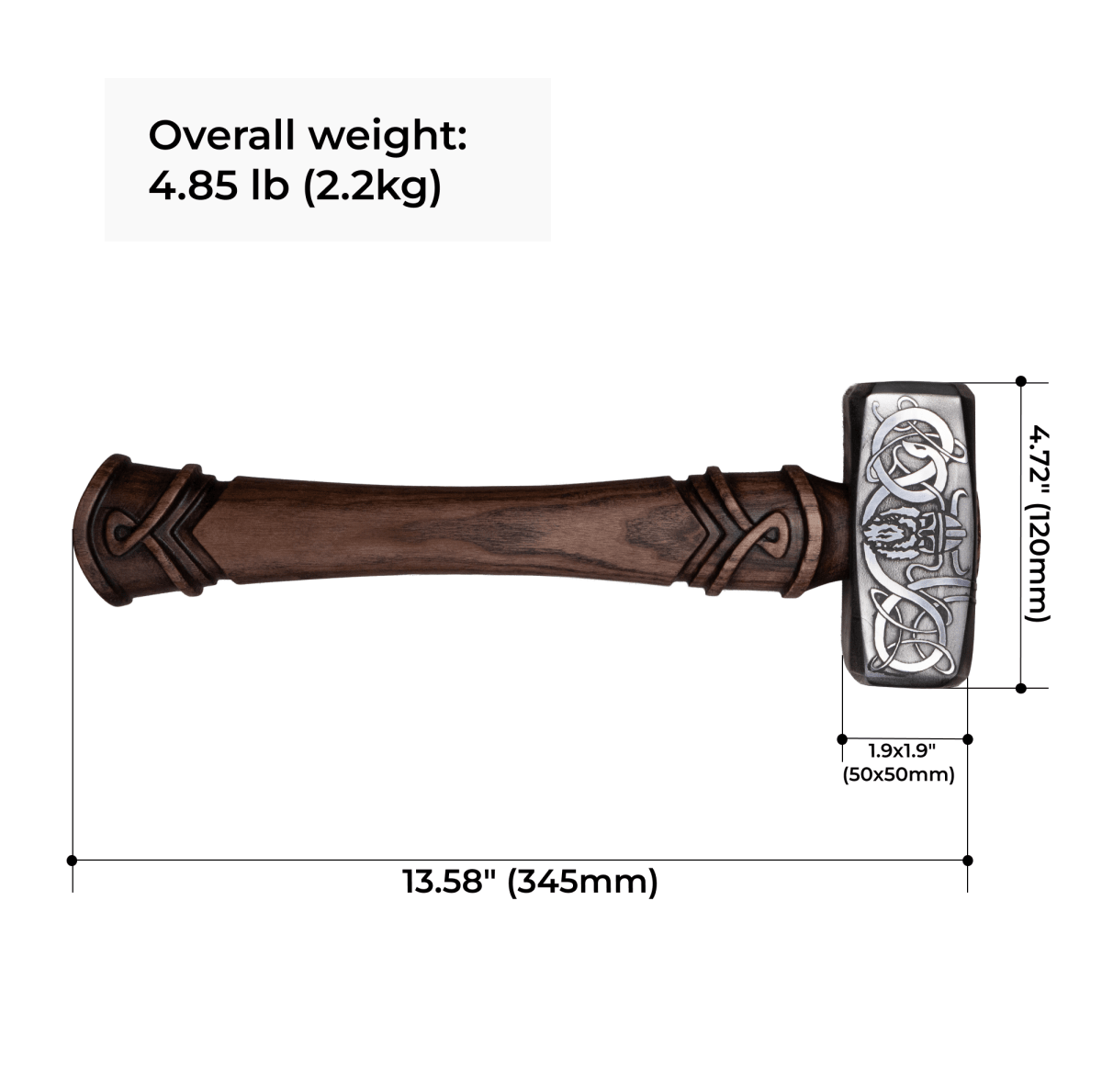 Premium Viking Hammer "Stormar" from AncientSmithy