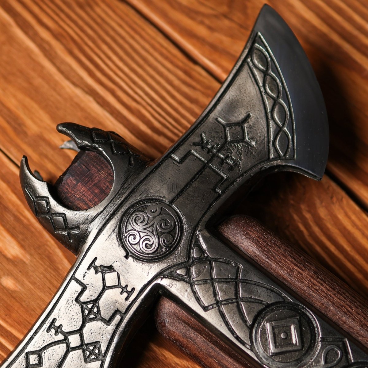 Real Leviathan axe with glowing runes from AncientSmithy