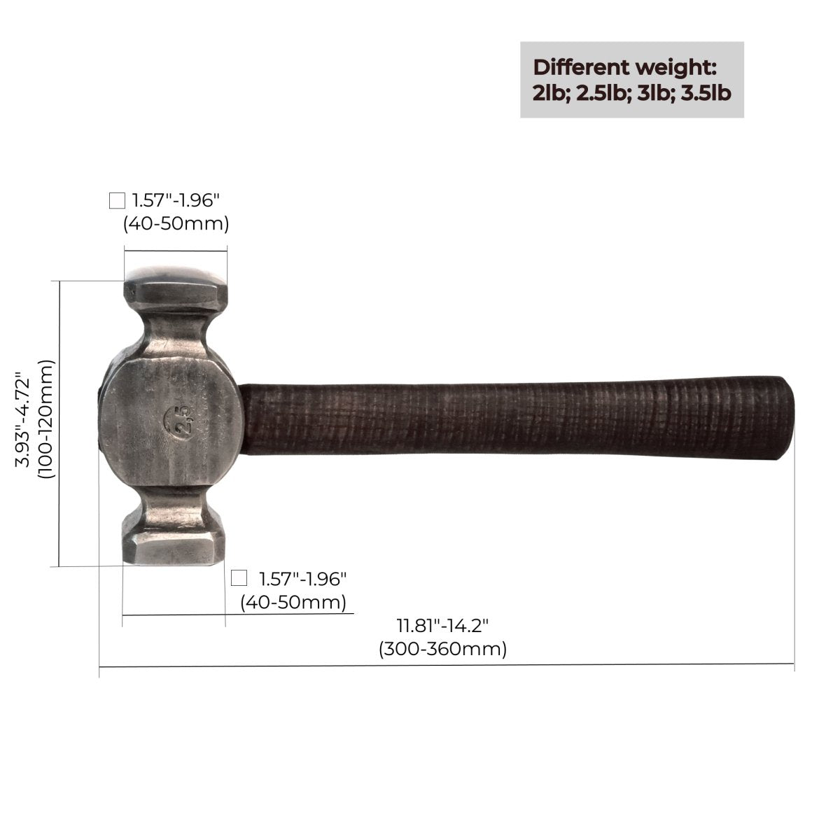 Square Circle Rounding Hammer for blacksmithing from AncientSmithy