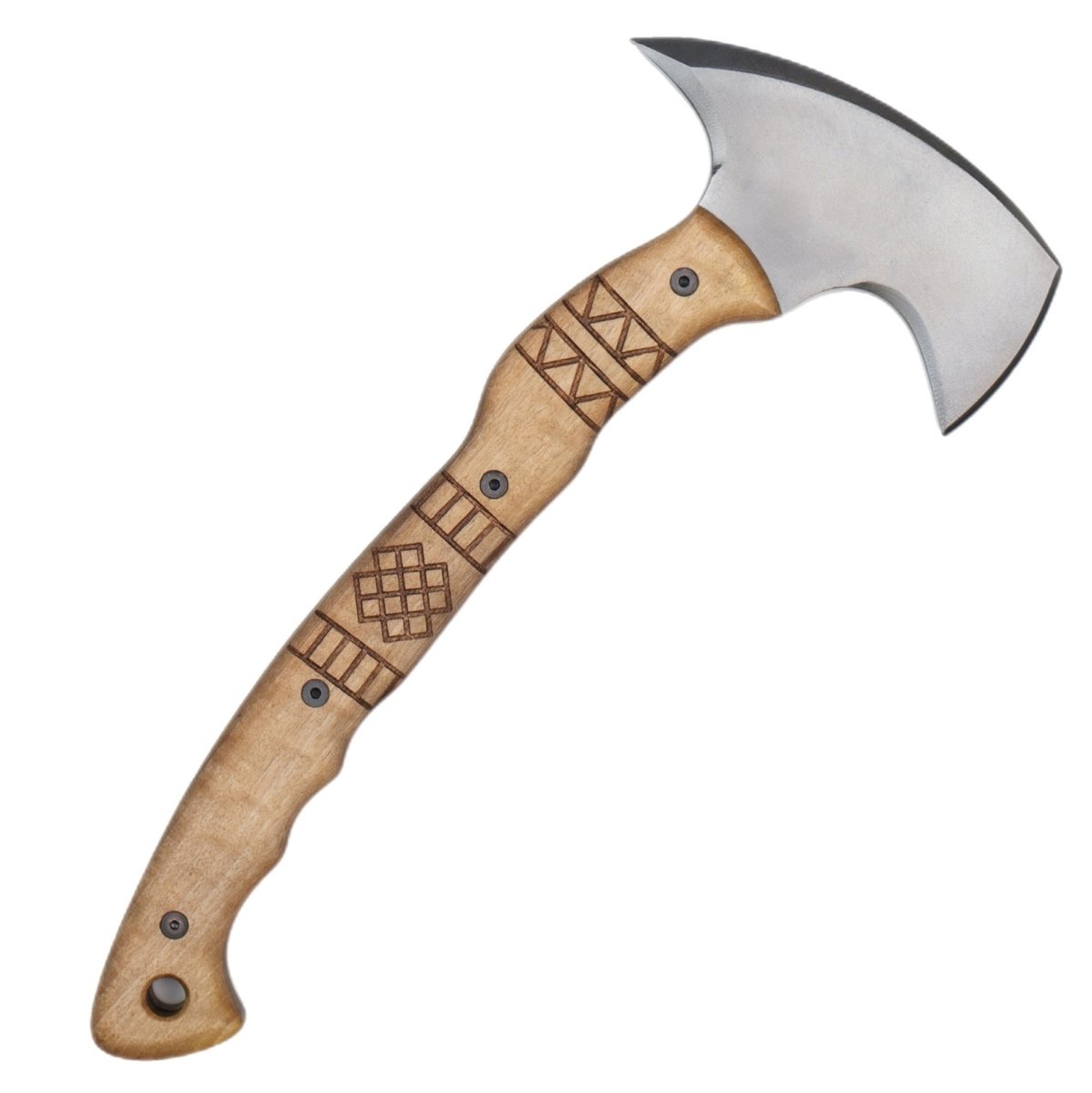 Tactical tomahawk "Sakari" with tribal engraving from AncientSmithy