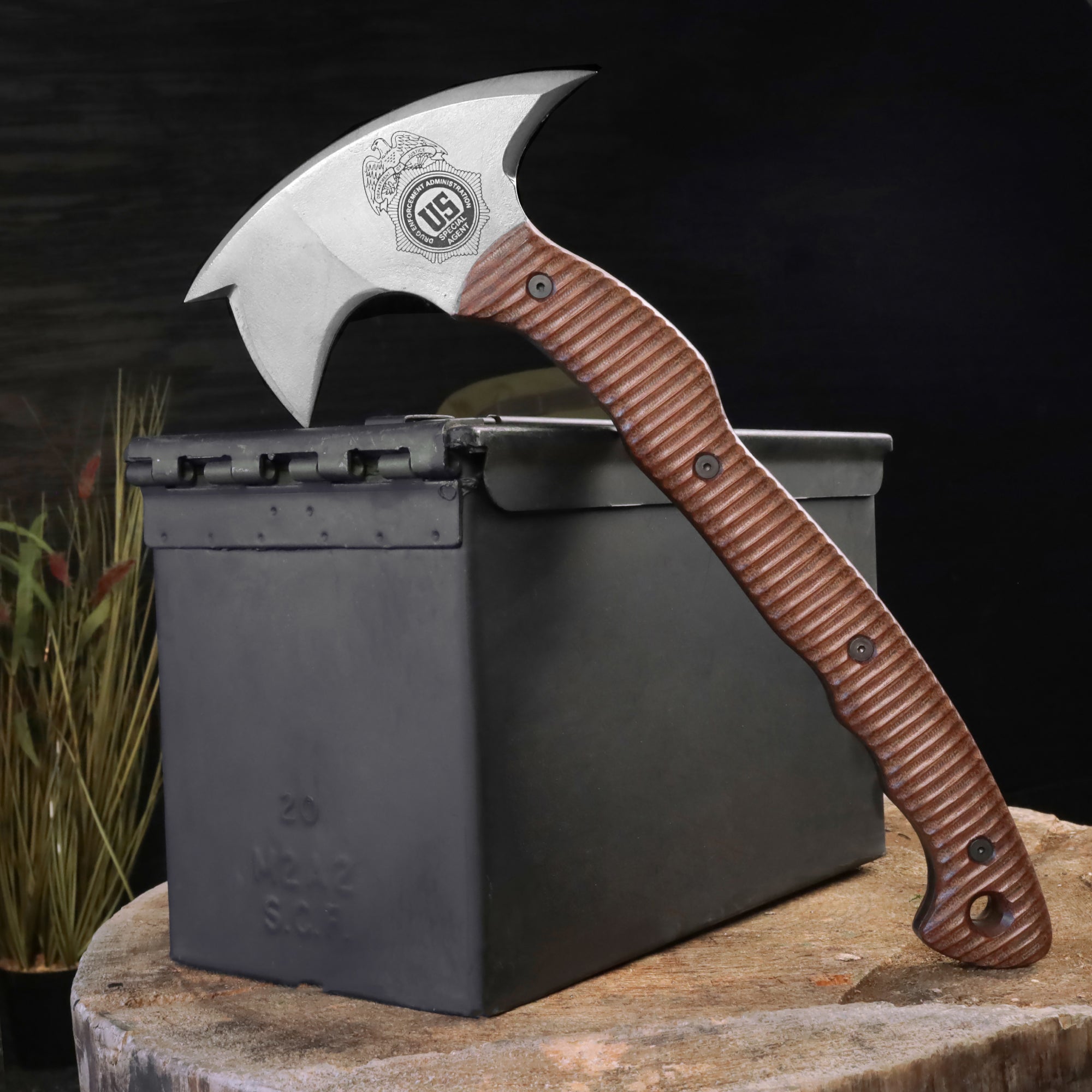 Engraved Tomahawk with Composite Handle