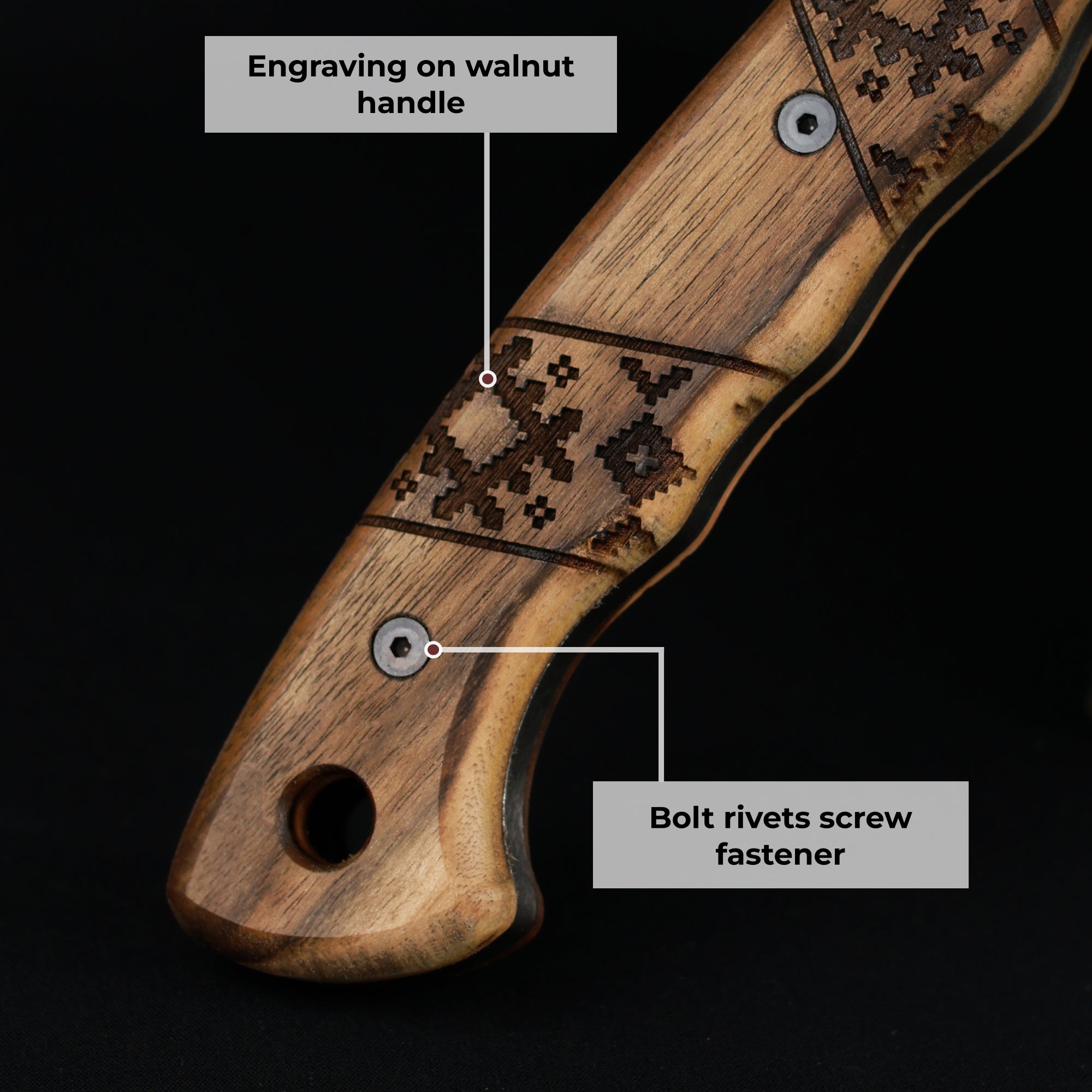 Tactical tomahawk "Perun" with Slavic engravings