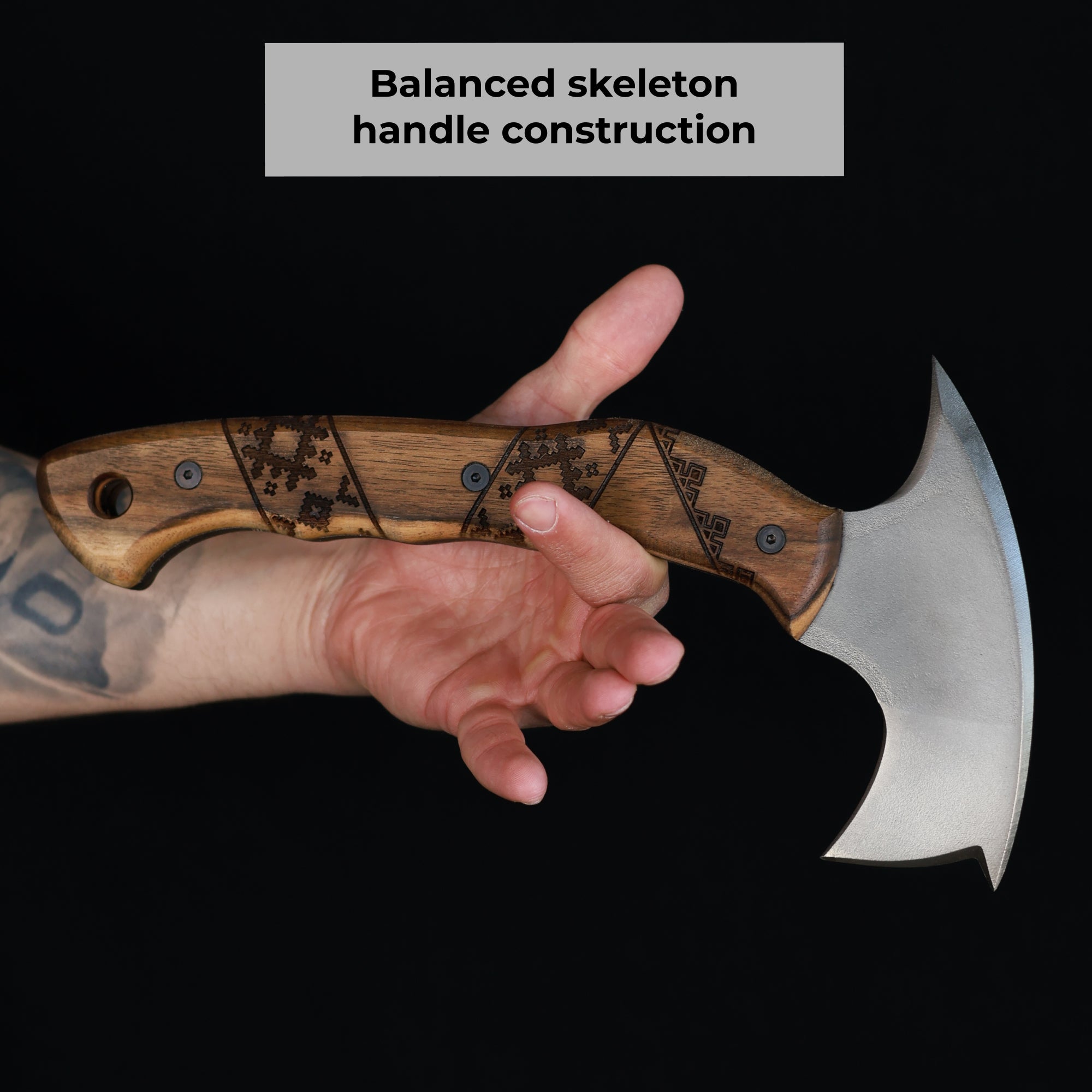 Tactical tomahawk "Perun" with Slavic engravings