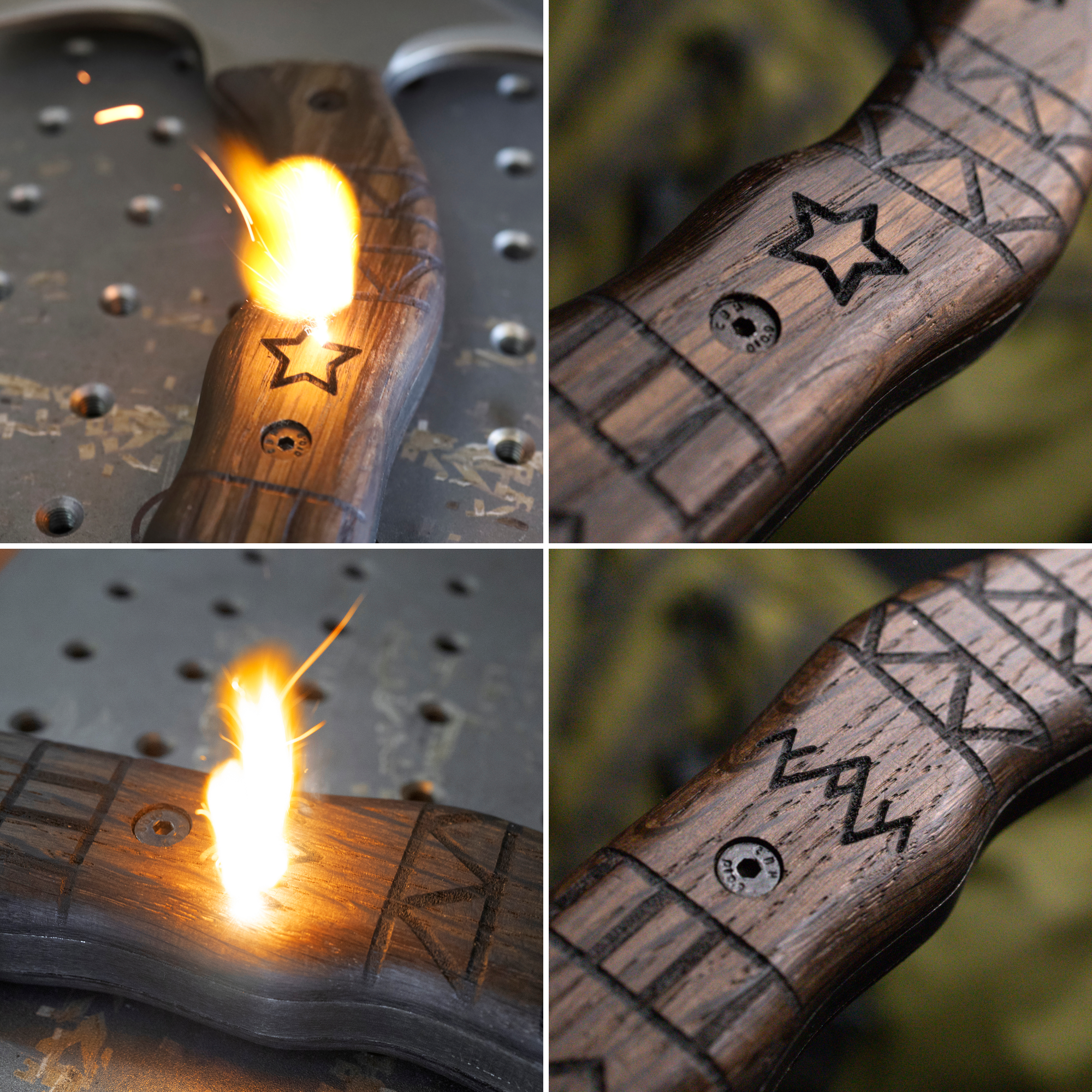 Handgefertigter Tomahawk „Takoda“ mit Gravur
