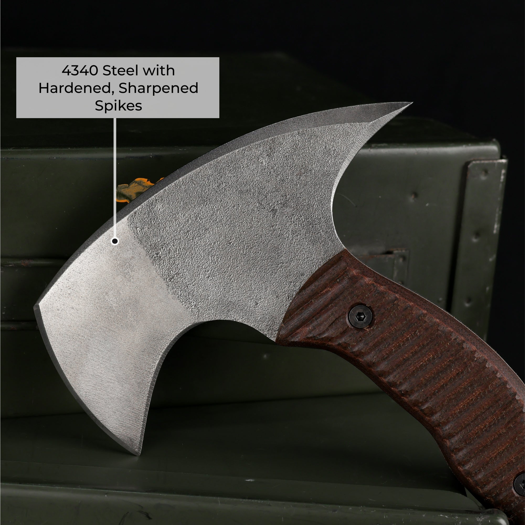 Tactical tomahawk with blade and spike 13.77" - polymer composite handle