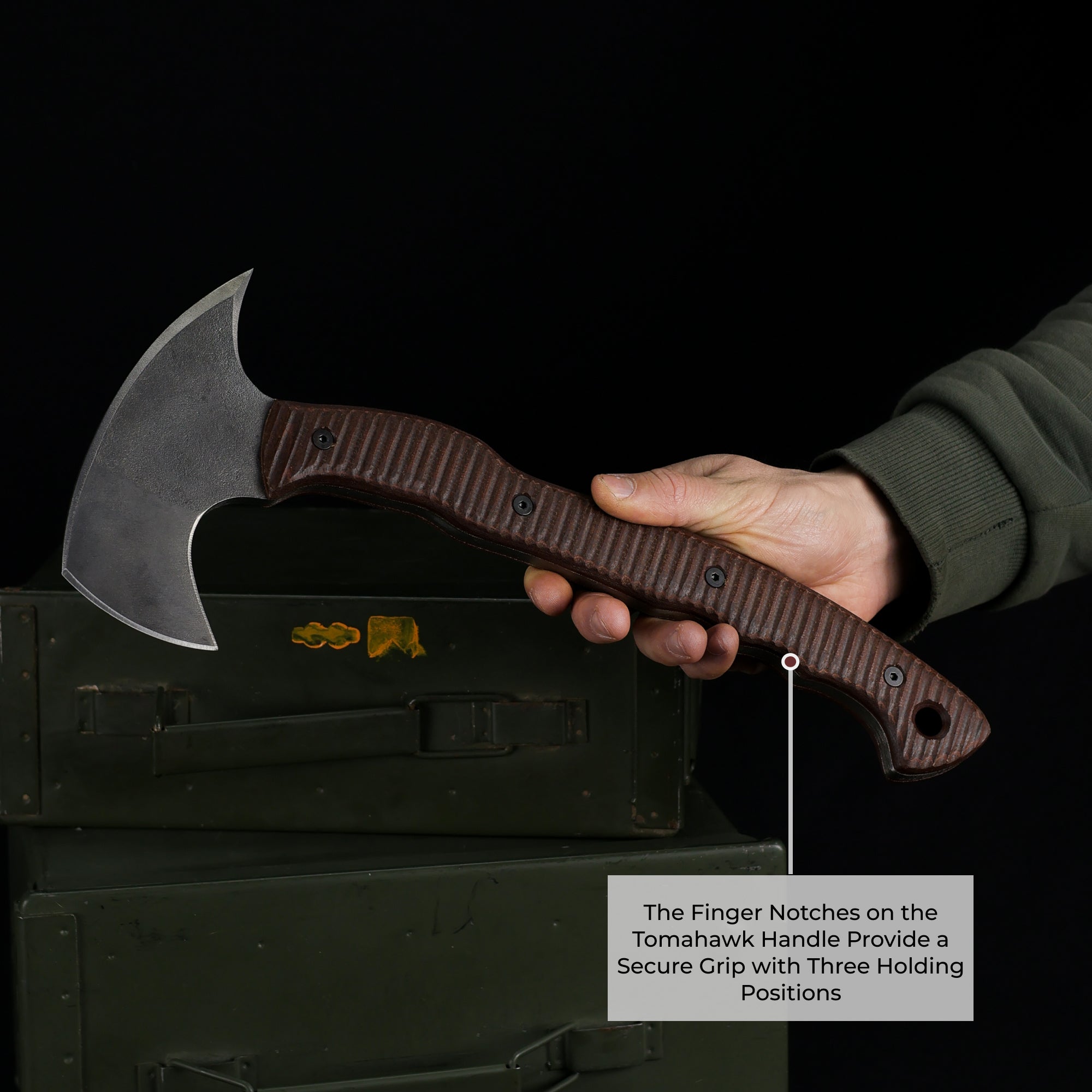 Tactical tomahawk with blade and spike 13.77" - polymer composite handle